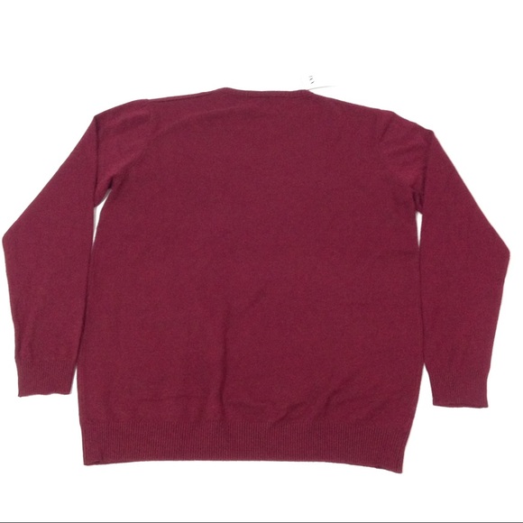 New Men's Red Sweater Vneck XXL Career Work Formal - Picture 3 of 3